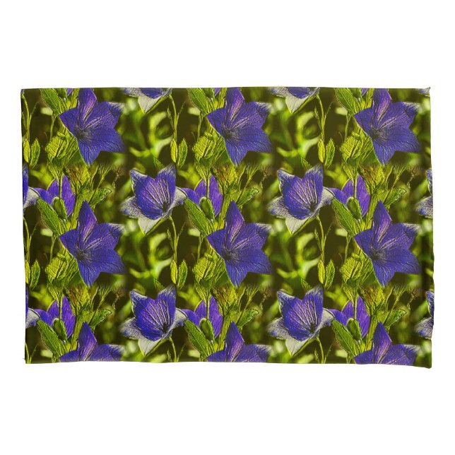 Blue Flowers Nature Art Pattern       Pillow Case (Front)