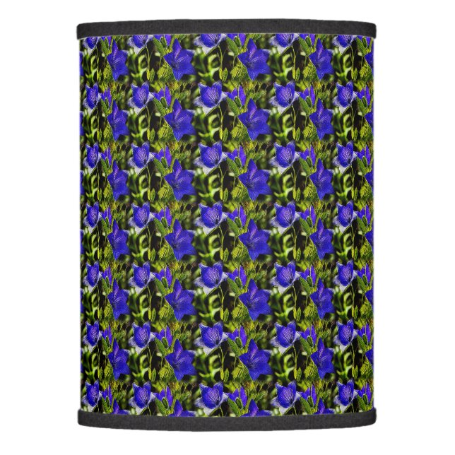 Blue Flowers Nature Pattern        Lamp Shade (Front)