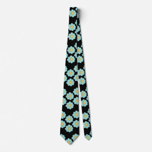 Blue Flowers Neck Tie