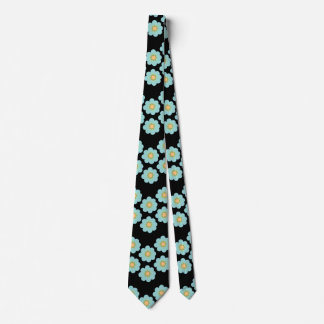 Blue Flowers Neck Tie