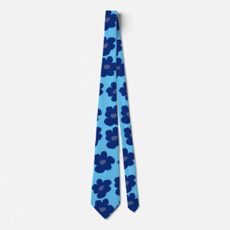 Blue Flowers  Neck Tie