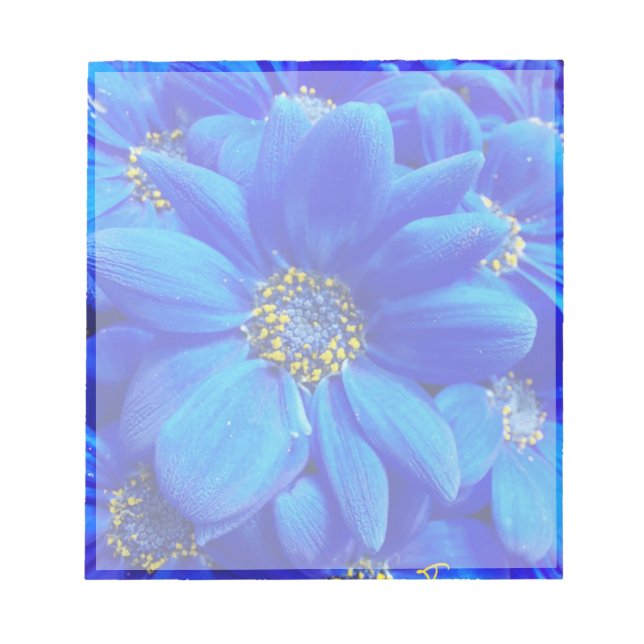 blue flowers notepad (Front)