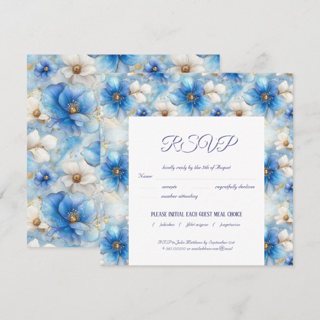 Blue Flowers Pattern (Front/Back)