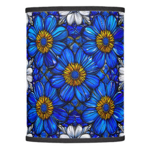 Blue flowers pattern lamp shade