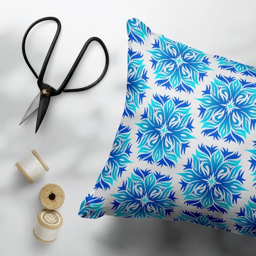 Blue Flowers Pattern Of Flowers Floral Pattern Accent Pillow