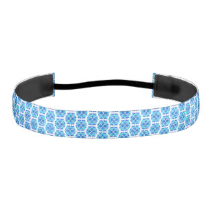 Blue Flowers, Pattern Of Flowers, Floral Pattern Athletic Headband