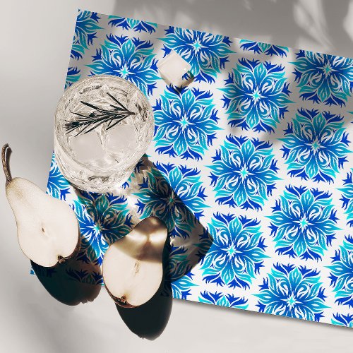 Blue Flowers Pattern Of Flowers Floral Pattern Cloth Placemat