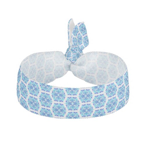 Blue Flowers Pattern Of Flowers Floral Pattern Elastic Hair Tie