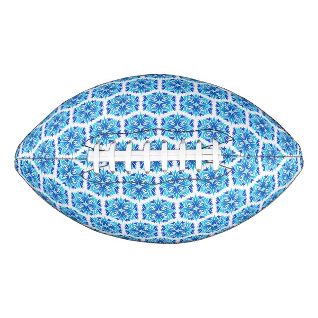 Blue Flowers, Pattern Of Flowers, Floral Pattern Football (Front)
