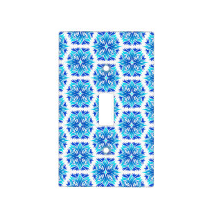 Blue Flowers, Pattern Of Flowers, Floral Pattern Light Switch Cover