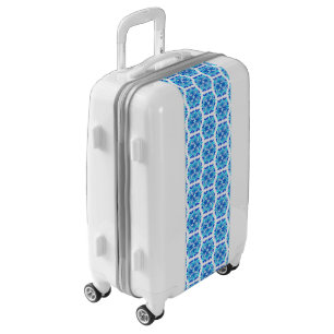Blue Flowers, Pattern Of Flowers, Floral Pattern Luggage
