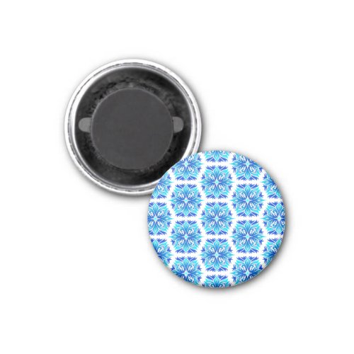 Blue Flowers Pattern Of Flowers Floral Pattern Magnet