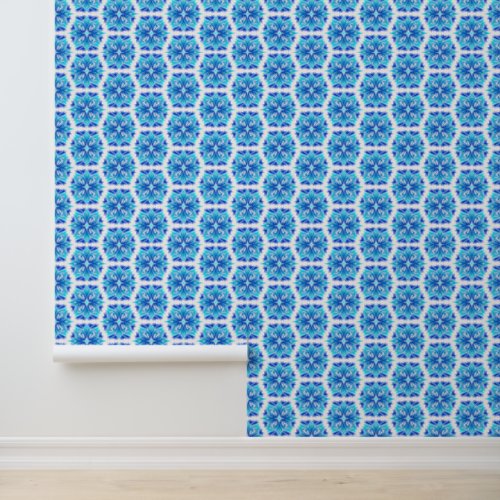 Blue Flowers Pattern Of Flowers Floral Pattern Wallpaper