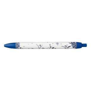 Blue flowers pen