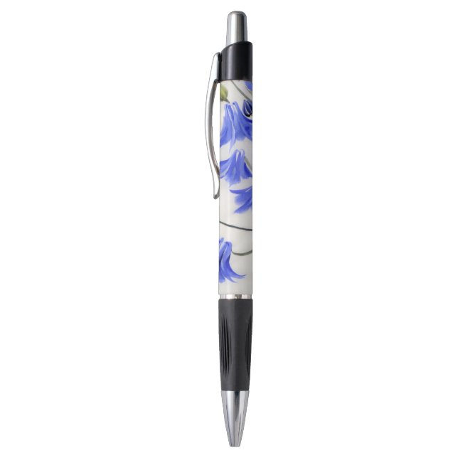 Blue Flowers Pen (Top (Vertical))