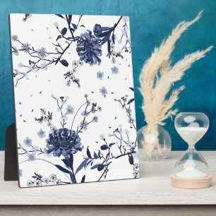 Blue flowers plaque