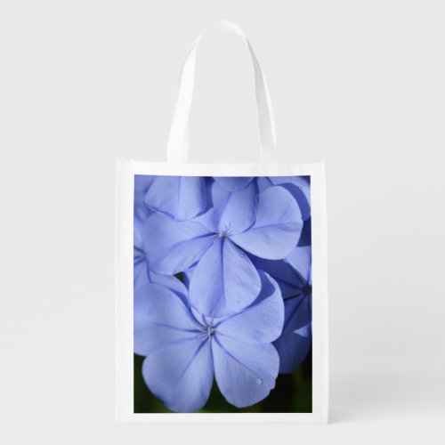 Blue flowers Plumbago               Grocery Bag