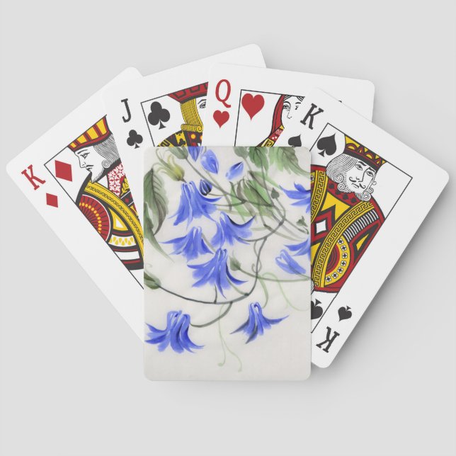 Blue Flowers Poker Cards (Back)
