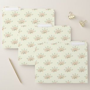 Blue Flowers, Red Flowers, Pattern Of Flowers File Folder
