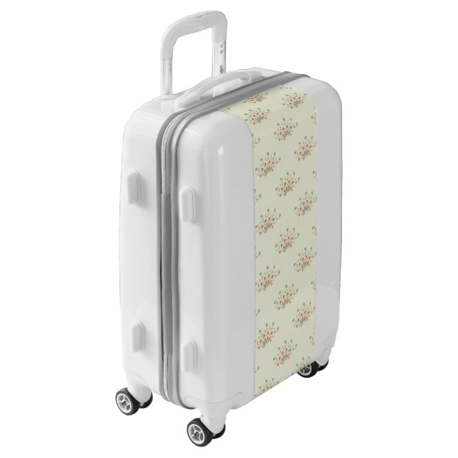 Blue Flowers, Red Flowers, Pattern Of Flowers Luggage (Rotated Left)