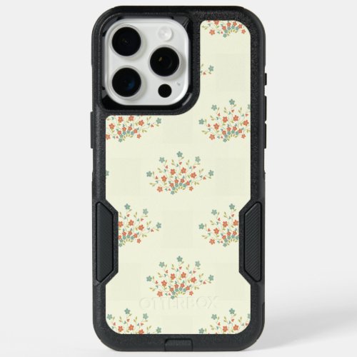 Blue Flowers Red Flowers Pattern Of Flowers iPhone 15 Pro Max Case