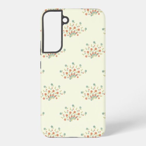 Blue Flowers Red Flowers Pattern Of Flowers Samsung Galaxy S22 Case
