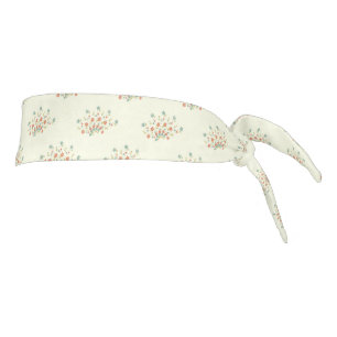 Blue Flowers, Red Flowers, Pattern Of Flowers Tie Headband