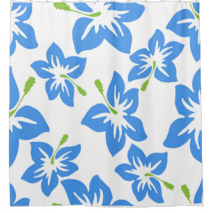 Blue Flowers Shower Curtain
