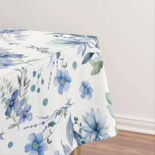 Blue Flowers Tablecloth