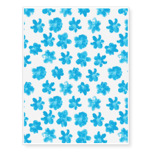 Blue Flowers - Temporary Tattoos