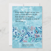 Blue Flowers |The Fatima Prayer in Latin (Back)