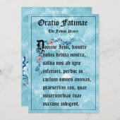 Blue Flowers |The Fatima Prayer in Latin (Front/Back)