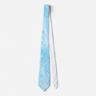blue flowers tie