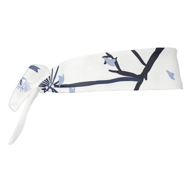 Blue flowers tie headband (Rotate 270)
