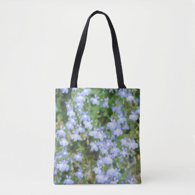Blue Flowers Tote Bag (Front)