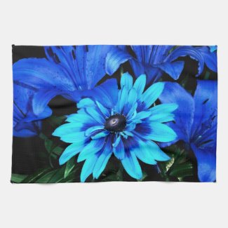 Blue Flowers Towel