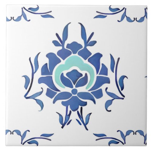 Blue flowersTurkish tiles iznik