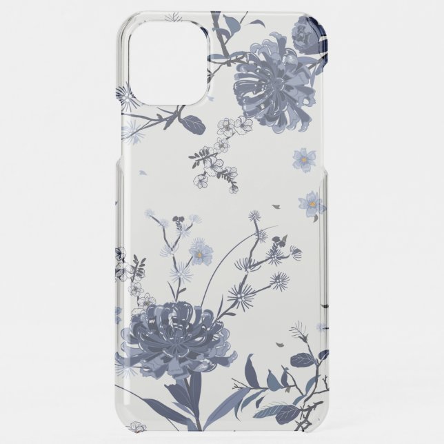 Blue flowers uncommon iPhone case (Back)