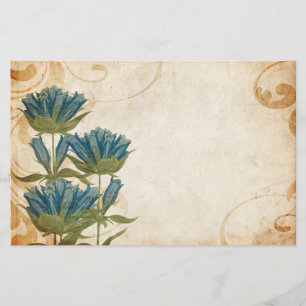 Blue Flowers Vintage Wedding Stationery