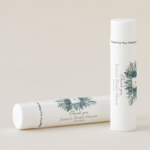 Blue Flowers Watercolor Bridal shower Lip Balm