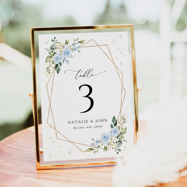 Blue Flowers, White Flowers, Boho, Table Numbers (Creator Uploaded)