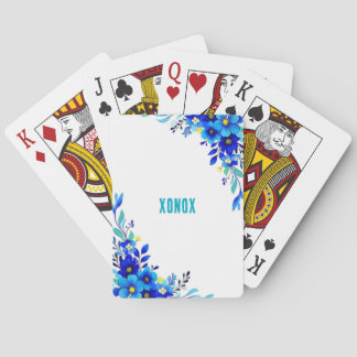 Blue Flowers XONOX Original Poker Cards