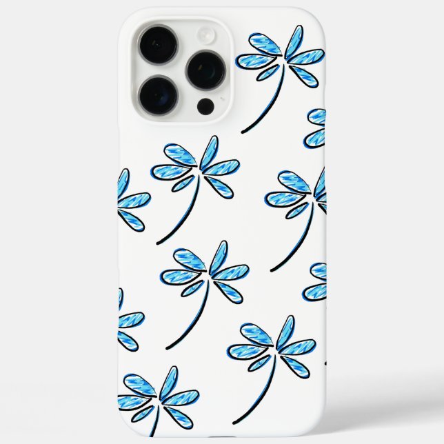 blue flowery Case-Mate iPhone case (Back)