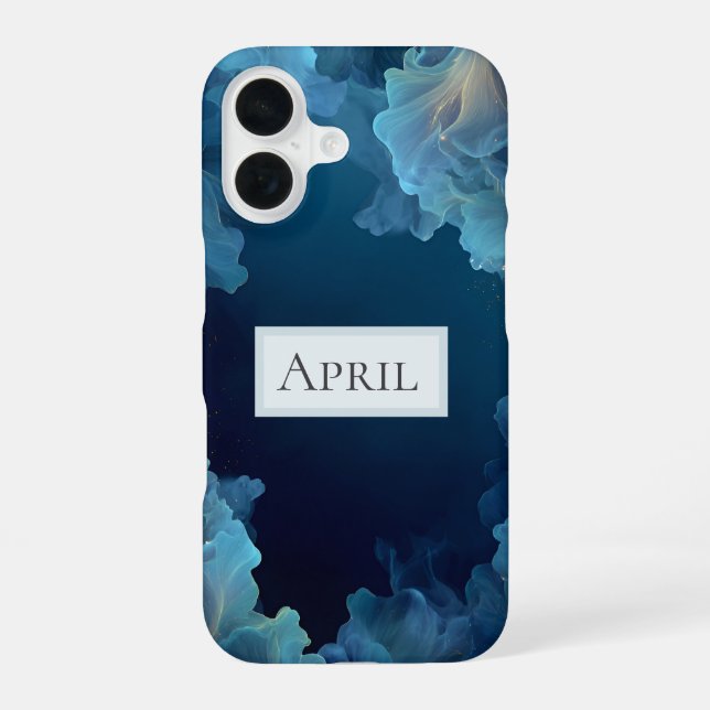 Blue Flowing Abstract  Iphone Case (Back)