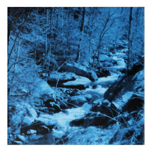 Blue Flowing Brook Fantasy Art Acrylic Print