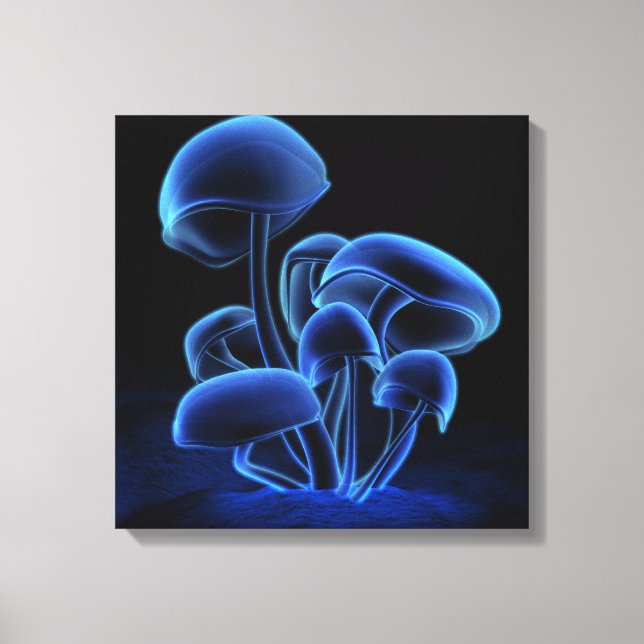 Blue Fluorescence Square Canvas Print (Front)