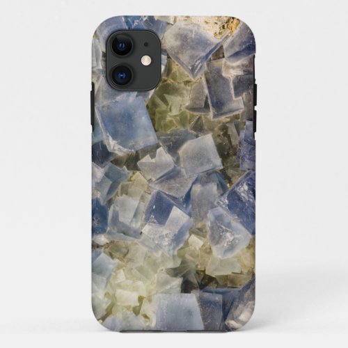 Blue Fluorite Crystals in Matrix iPhone 11 Case