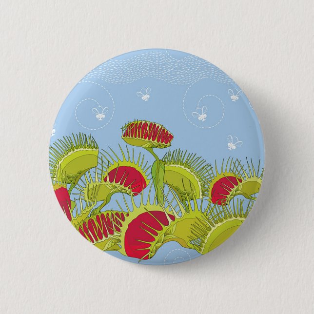 blue fly trap button (Front)