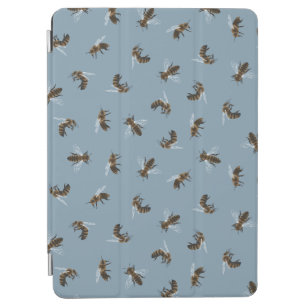 Blue Flying Bumble Bee Apple iPad Case
