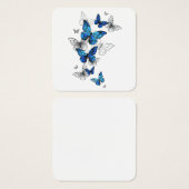 Blue Flying Butterflies Morpho (Front & Back)